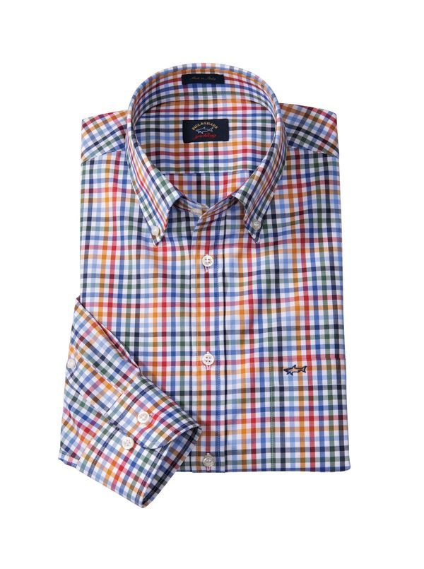 Multicolor Gingham Check Sport Shirt by Paul & Shark - Main View