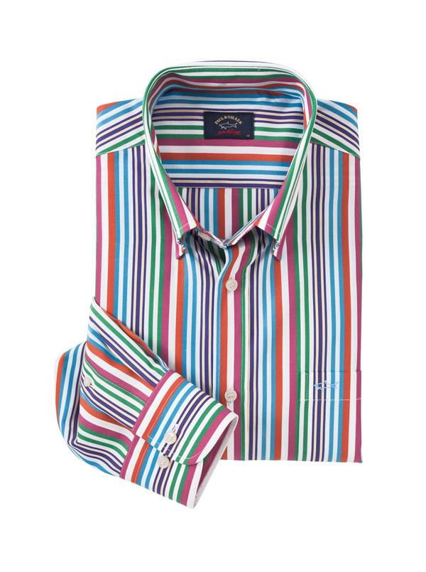 Multicolor Stripe Sport Shirt - Main View