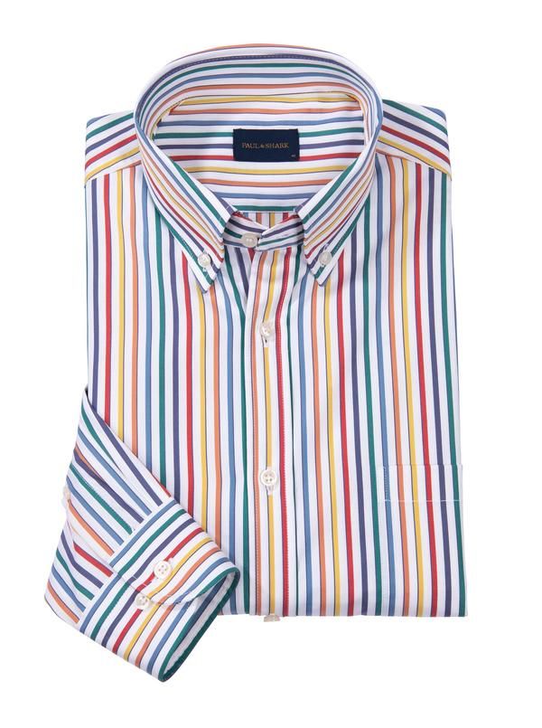 Multicolor Stripe Sport Shirt by Paul & Shark - Main View