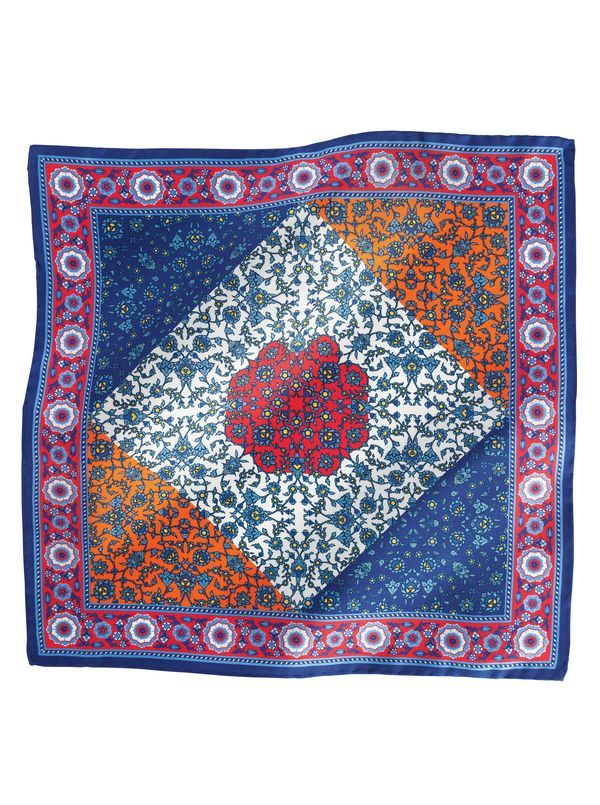 Patchwork Silk Pocket Square - Main View