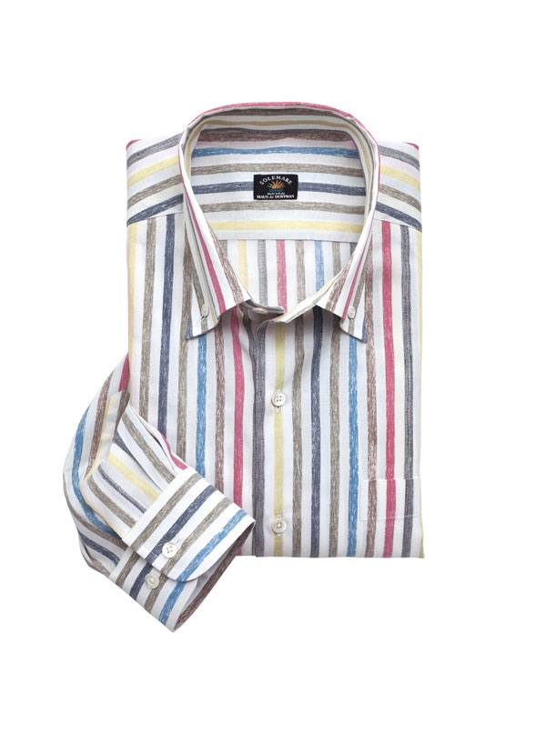 Portofino Linen Stripe Shirt - Main View