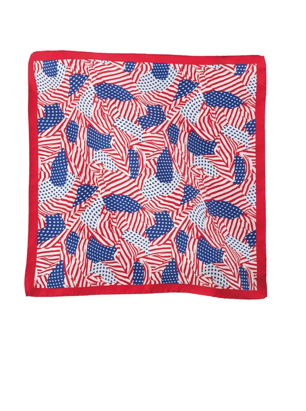 Pure Silk Old Glory Pocket Square - Main View