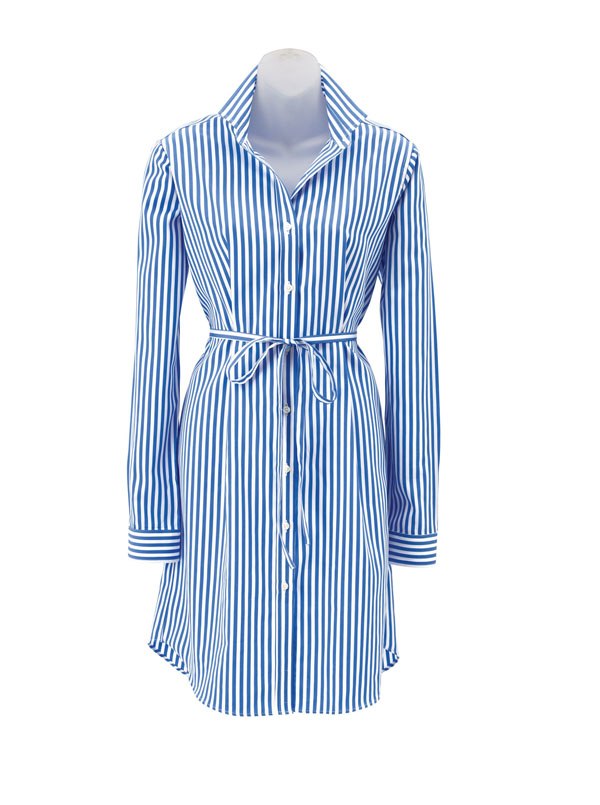 Samantha Stripe Shirt Dress - Main View