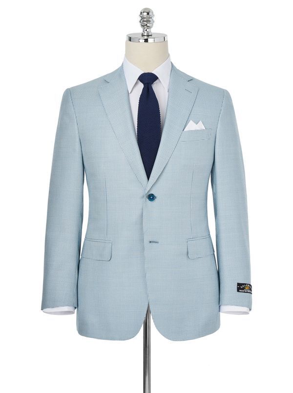 Solemare Silk and Wool Houndstooth Sport Coat - Main View