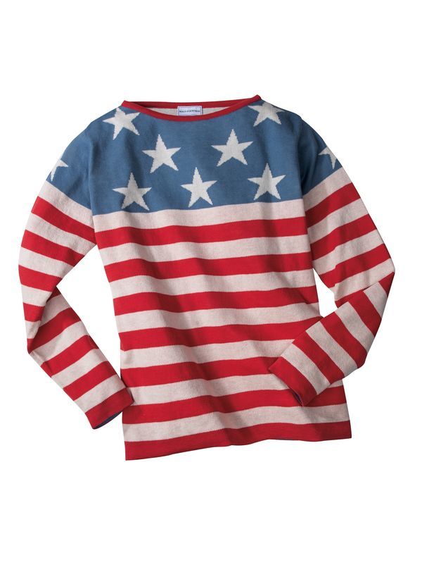 Stars and Stripes Pima Cotton Boatneck - Main View