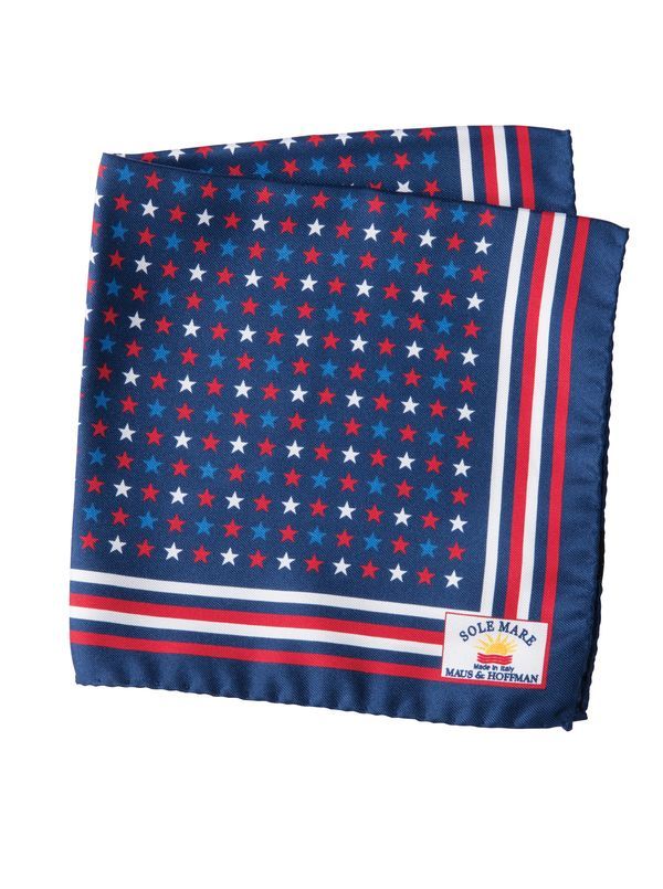 Stars and Stripes Pocket Square - Main View