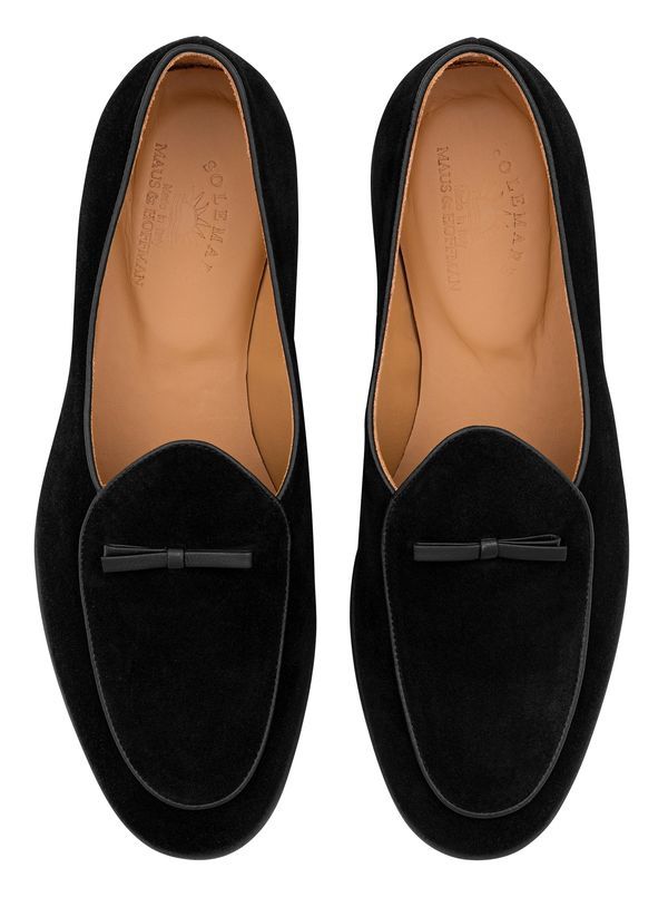 Suede Bow Slip-Ons - Main View