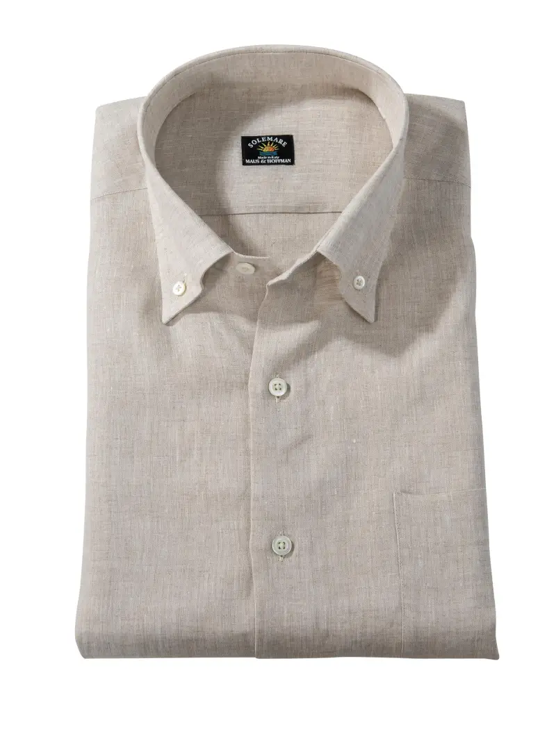 champagne dress shirt mens Daniel Ellissa Men's Basic Solid Dress Shirt - Classic - Beige - 21.5 37/38 main image 1