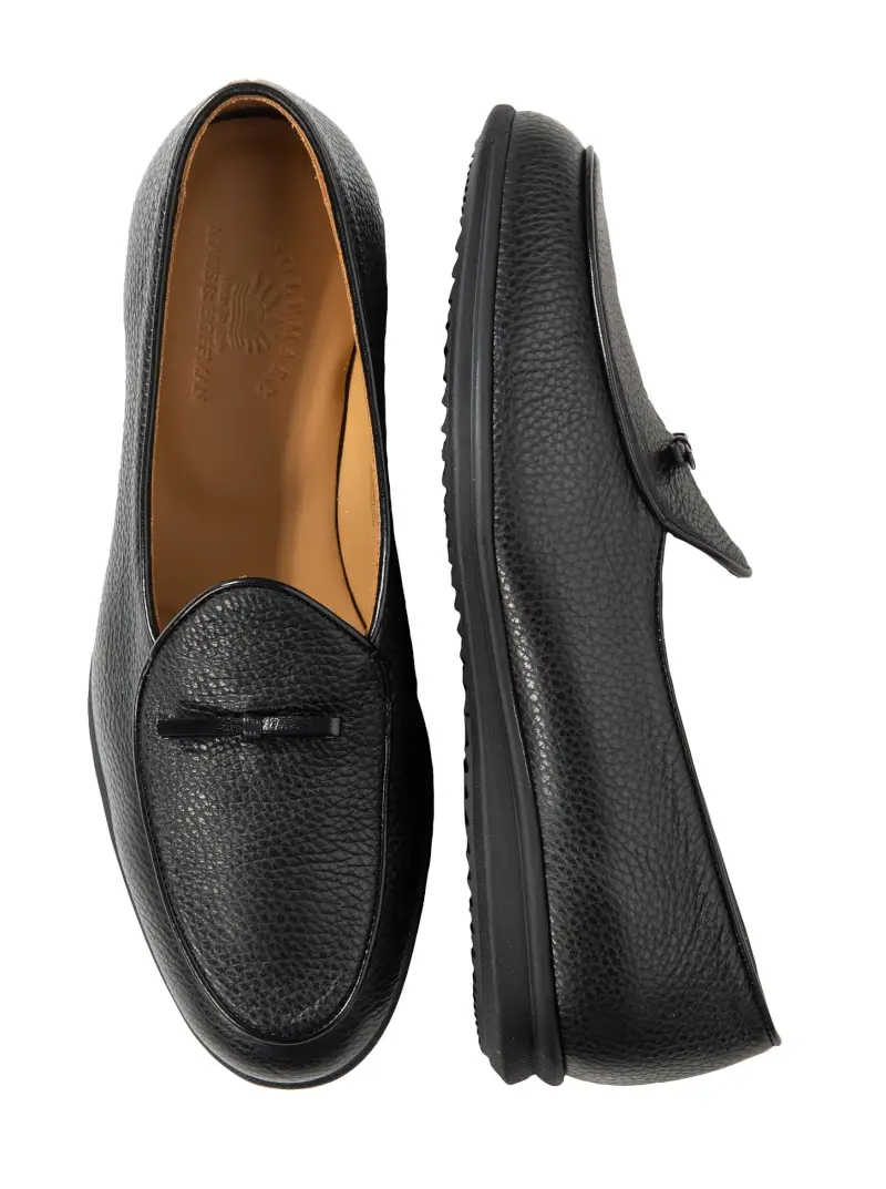 Handcrafted Italian Bow Slip-Ons in Grained Calfskin | Maus  display picture 2