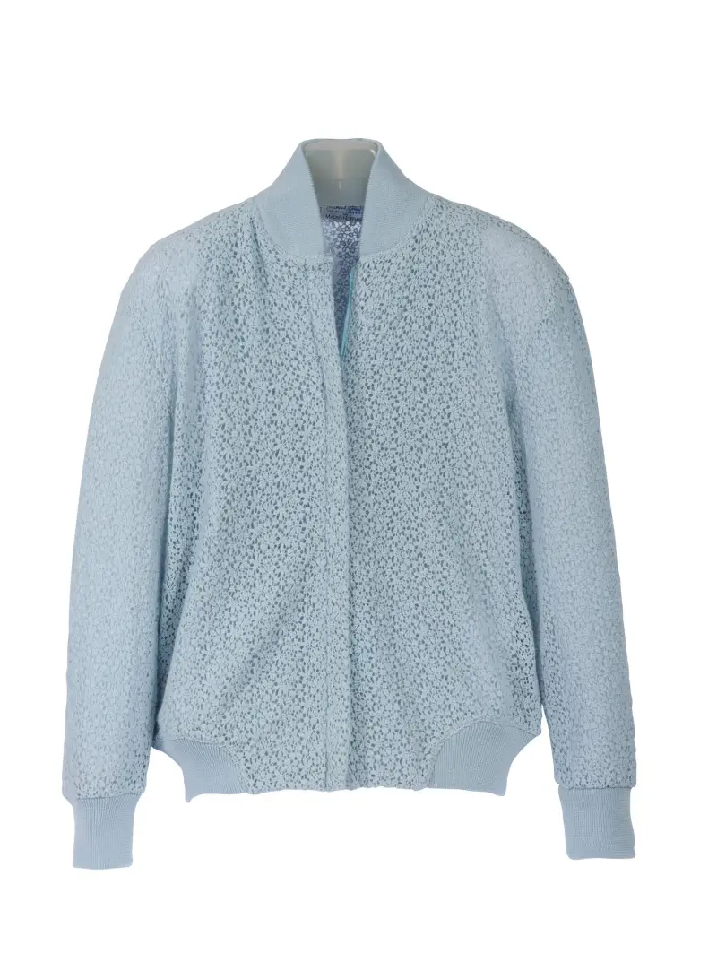 Cashmere Macrame Zip Jacket - Image 1