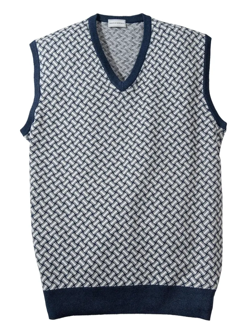 Firenze Cotton/Linen Jacquard Vest - Image 1