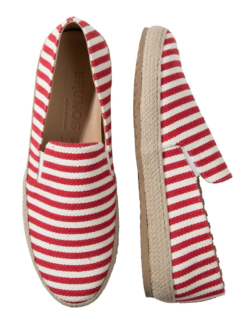 Cotton Stripe Italian Espadrilles - Image 1