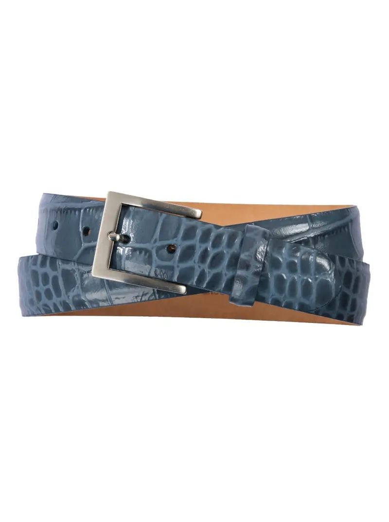 Crocodile Embossed Calfskin Belt - 1