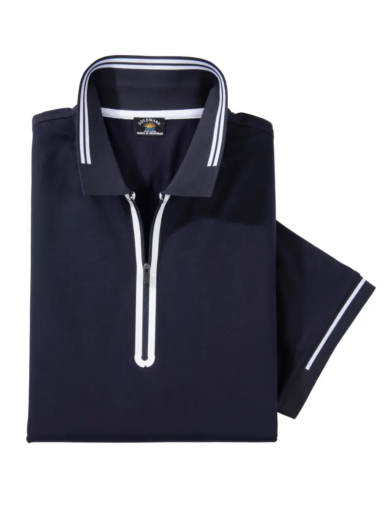 Dino Zip Stretch Polo - Image 1