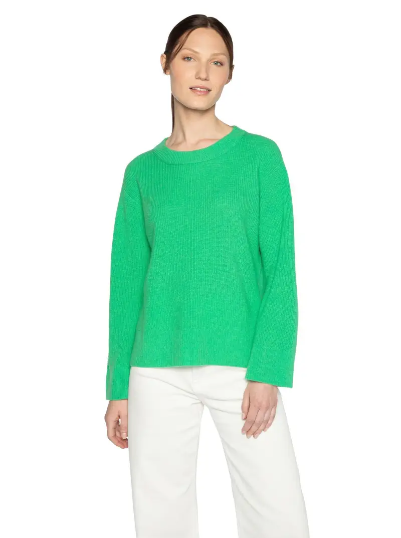 Easy Cashmere Ribbed Crew - Image 1