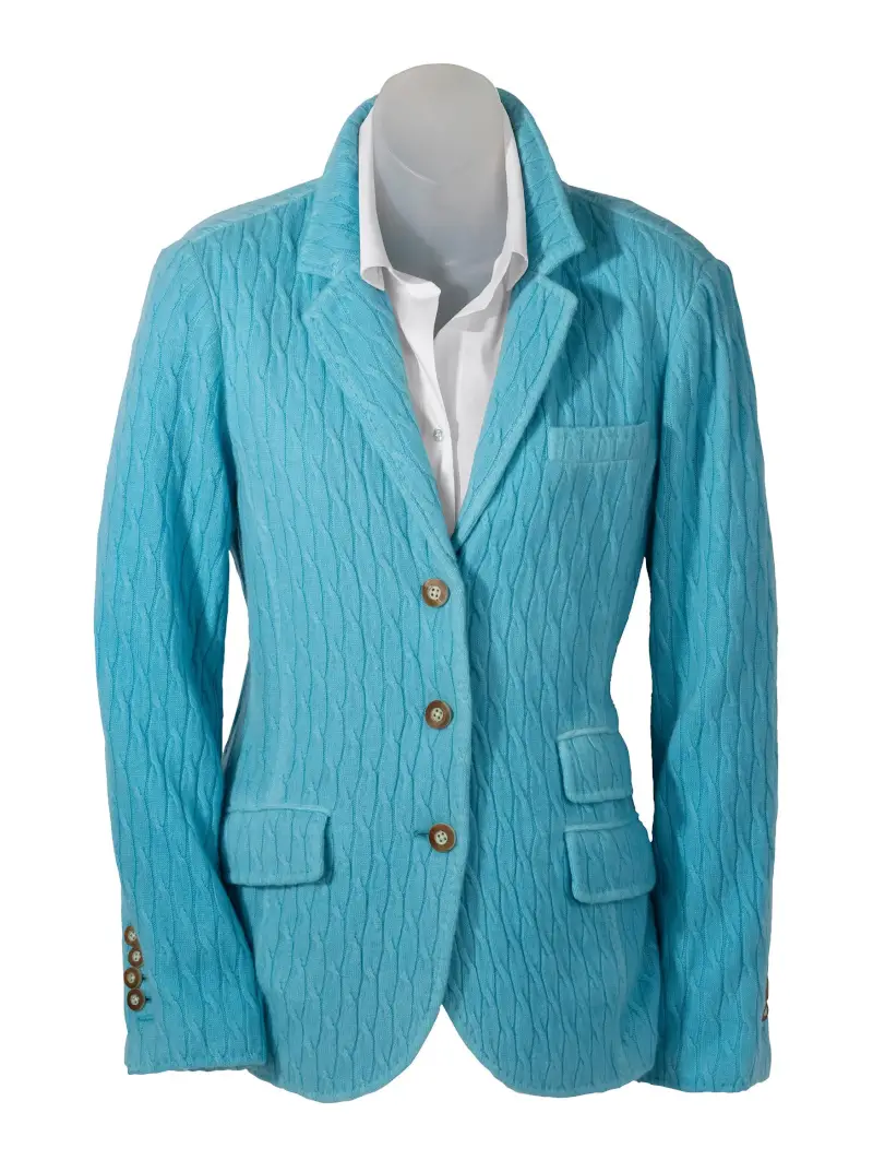 Katia Cable Cashmere Knit Blazer - 1