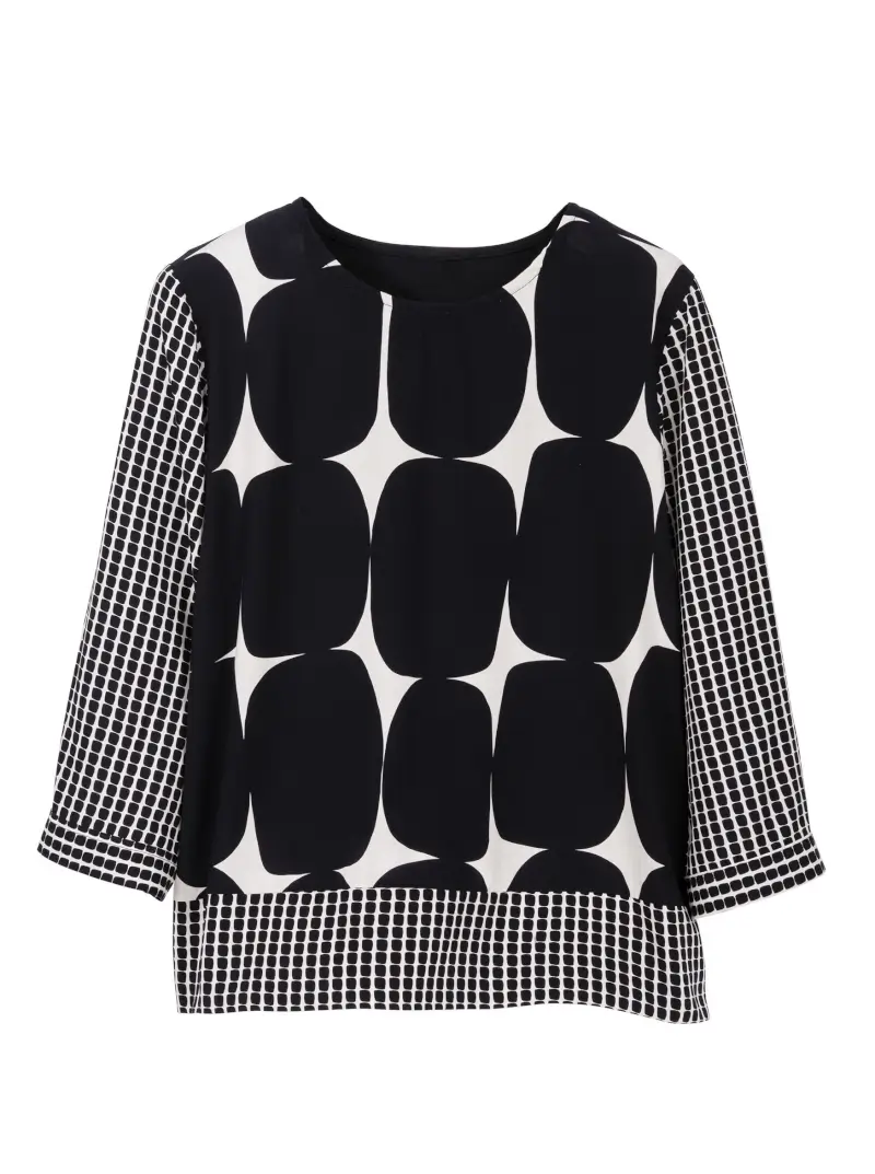 Vittoria Black and White Blouse - Image 1