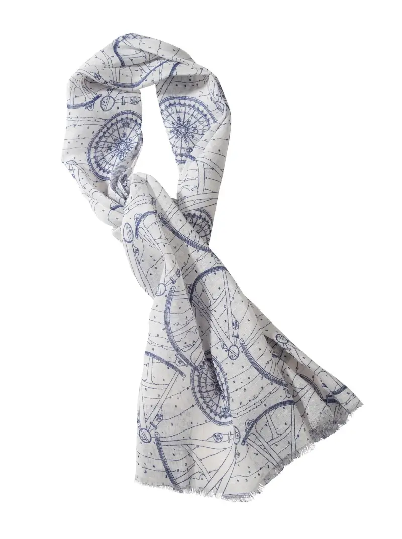 Maritime Linen Scarf - Image 1