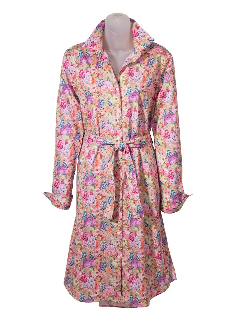 Painted Travels Liberty Shirt Dress of Tana Lawn - Image 1