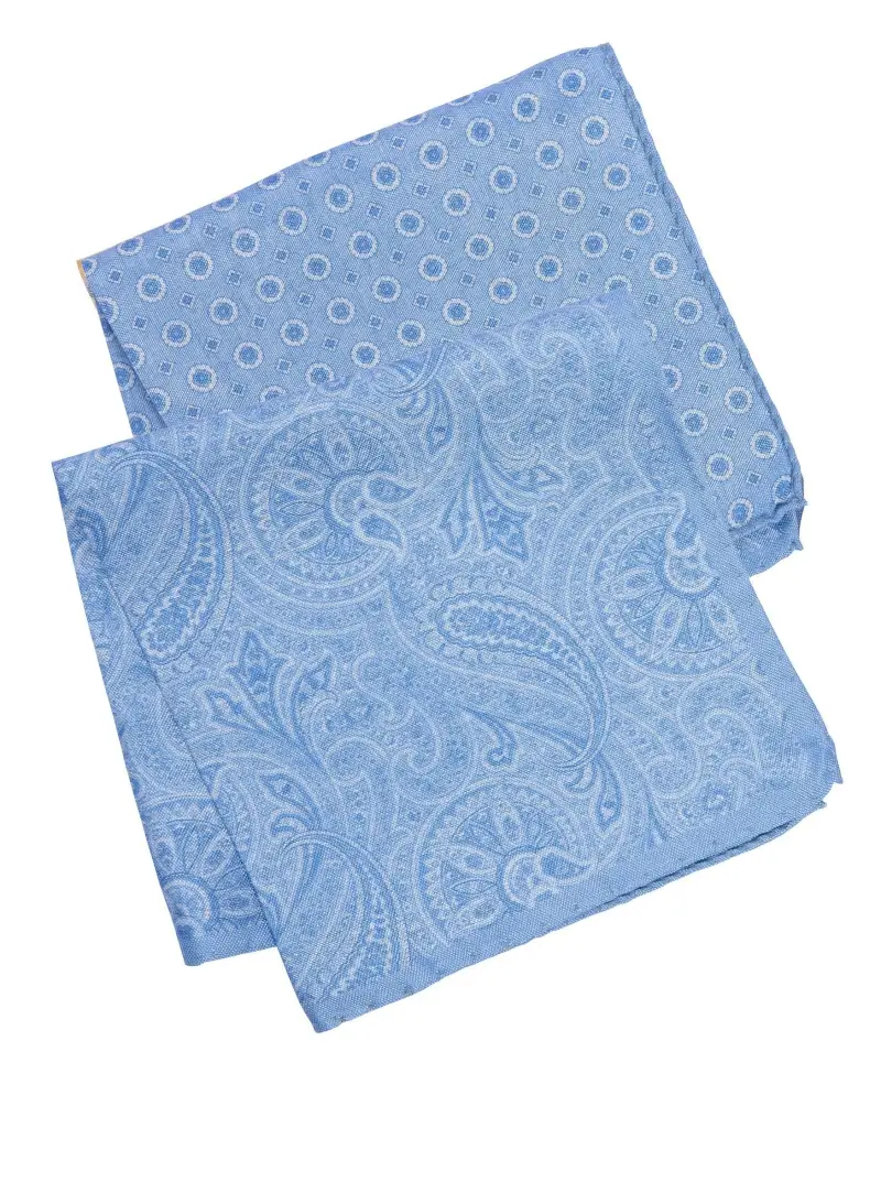 Paisley/Neat Reversible Pocket Square - 1