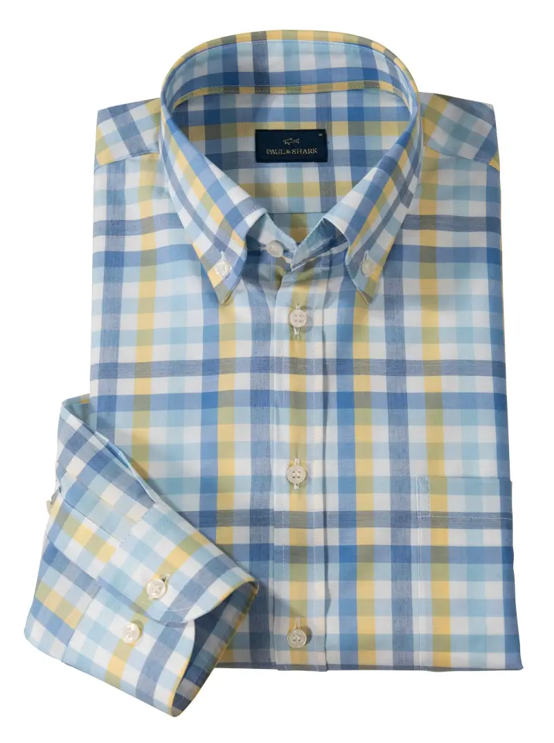 Pastel Check Shirt by Paul Shark - 1