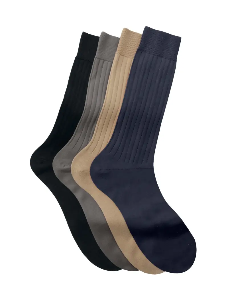 Ribbed Sea Island Cotton Socks