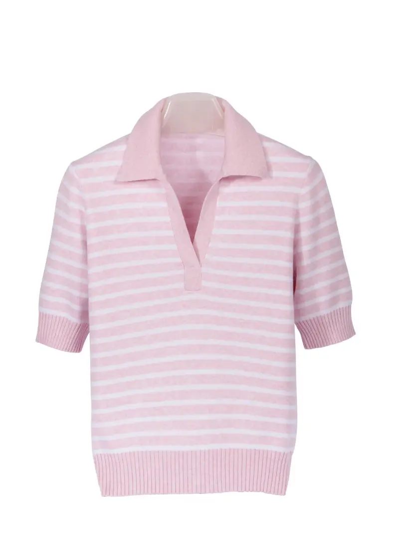 Sailor Collar Stripe Polo - Image 1