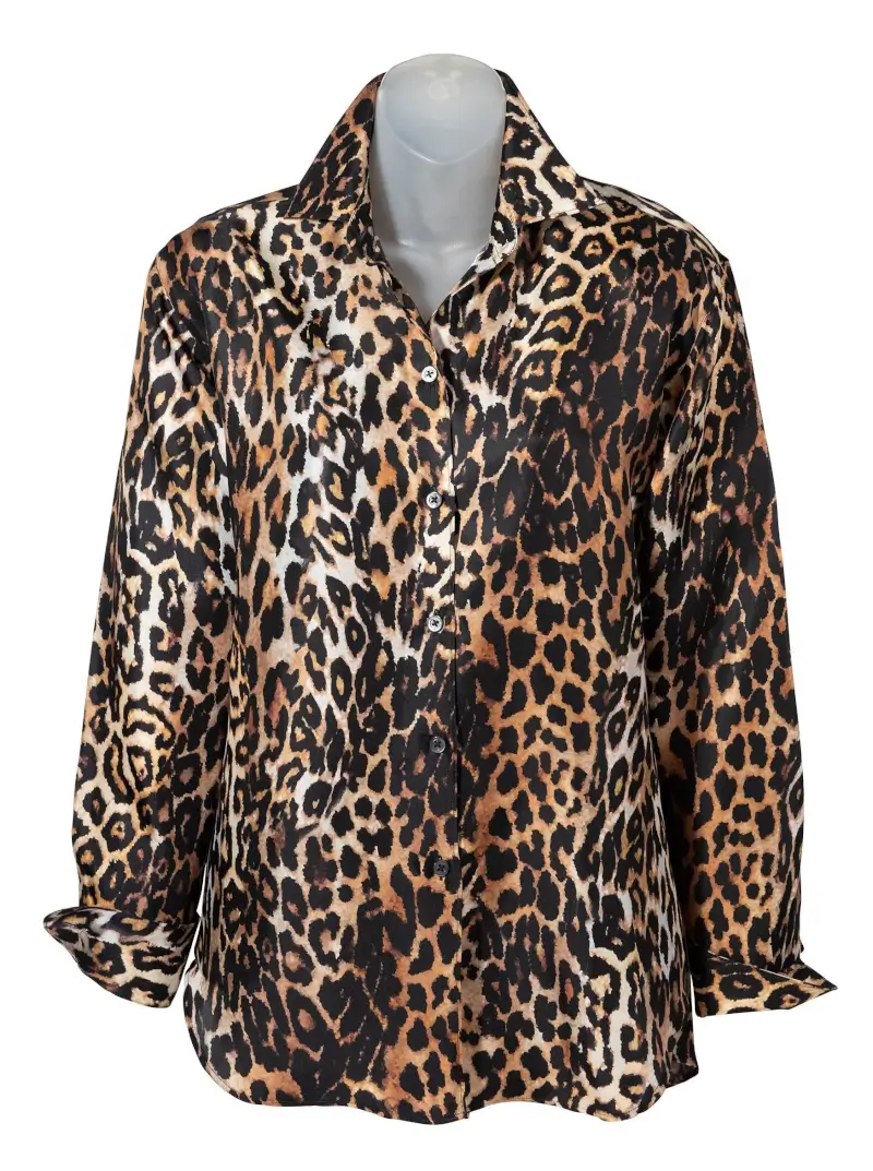 Leopardo Silk Blouse - Image 1