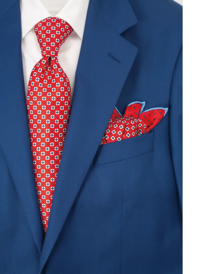 Silk Satin Tie and Pocket Square Set by Silvio Fiorello