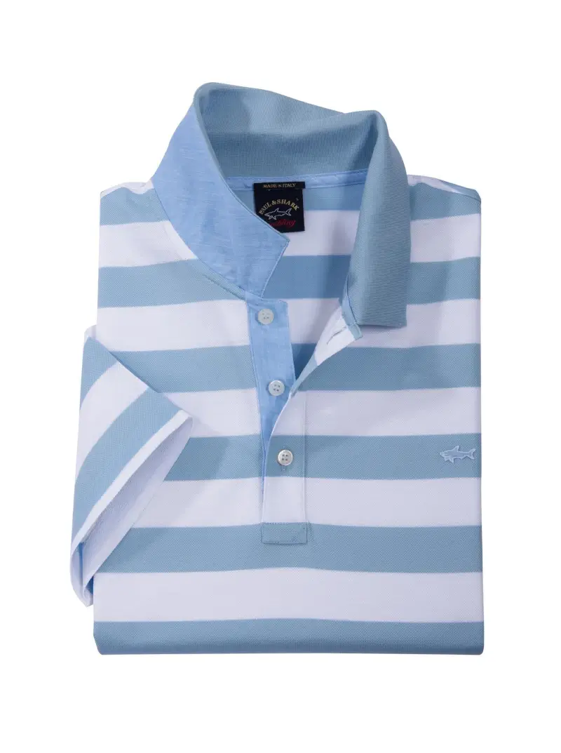 Stripe Pique Polos by Paul & Shark - 1