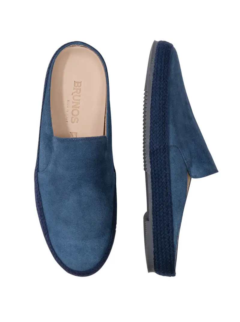 Suede Espadrille Slides - 1