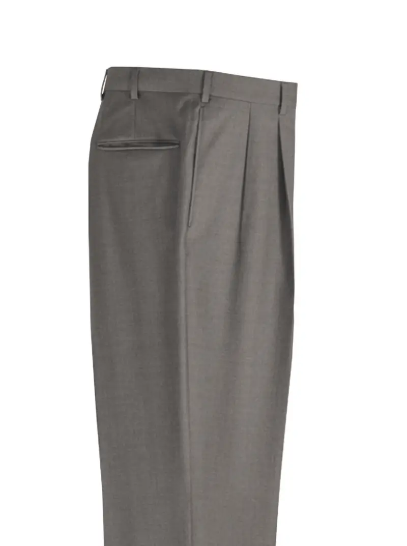 Tropical-Weight Pleated Gabardine Slacks - 3