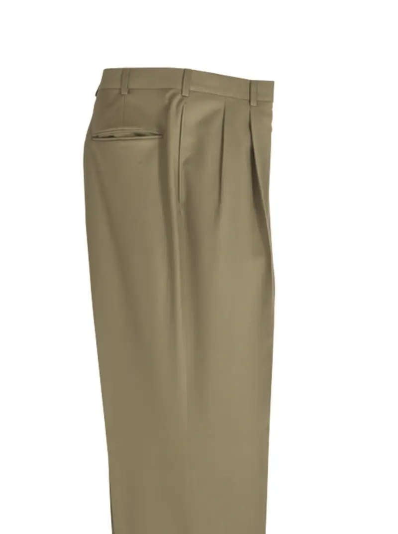 Tropical-Weight Pleated Gabardine Slacks - 7