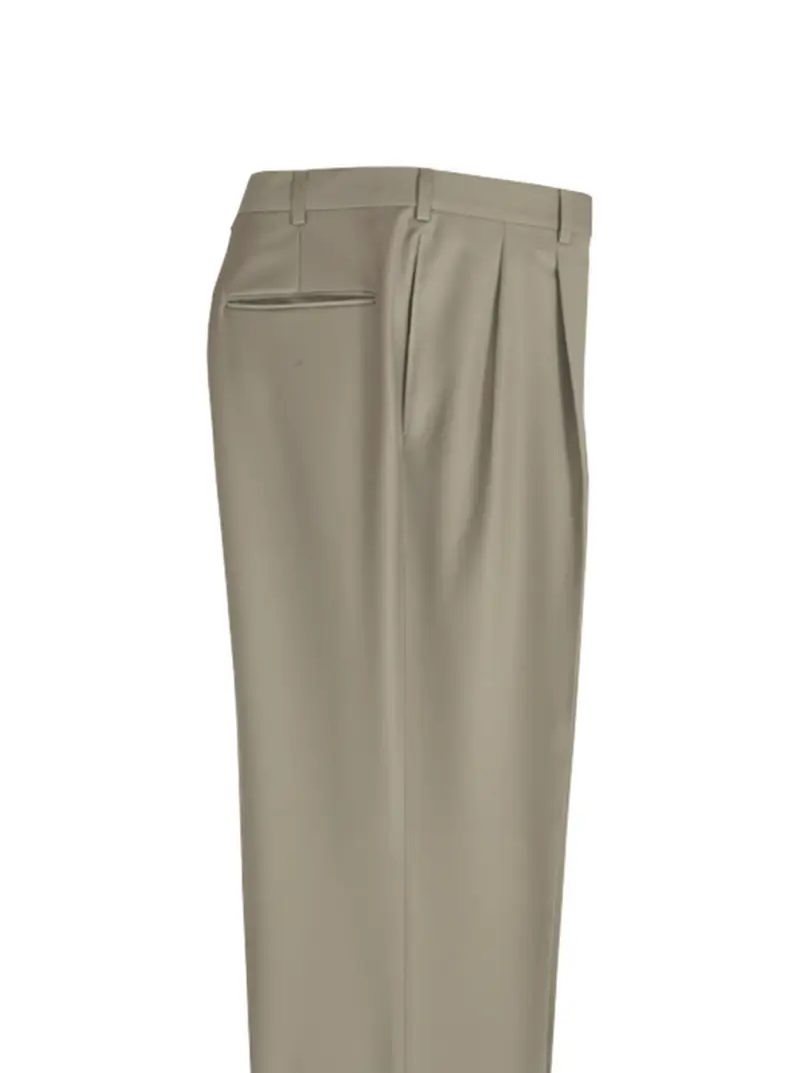 Tropical-Weight Pleated Gabardine Slacks - 9