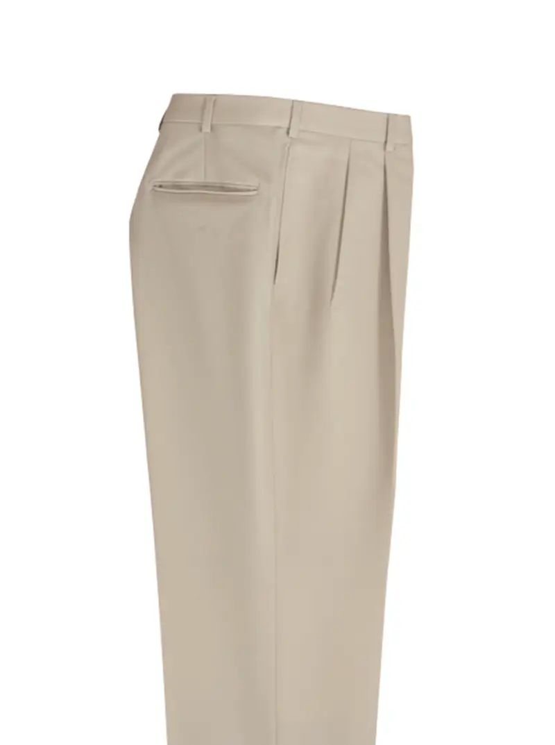 Tropical-Weight Pleated Gabardine Slacks - 8